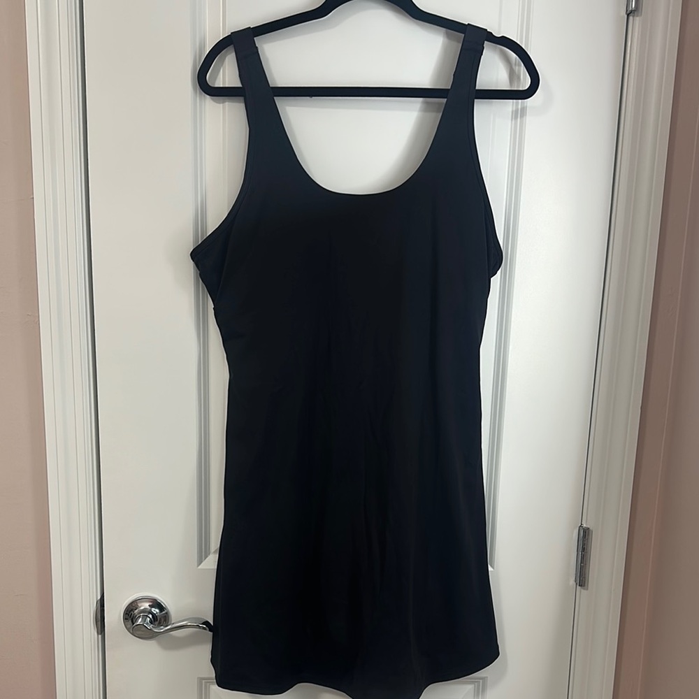 Black Sleeveless skirted Romper